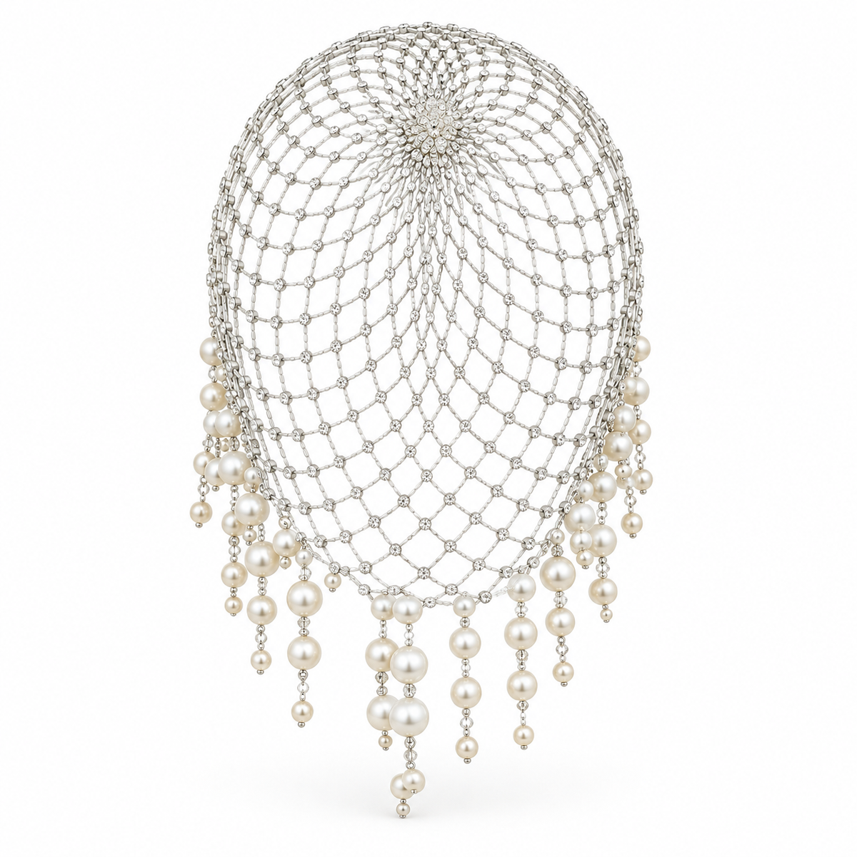 Pearl Mesh Head Scarf for Everyday Styling