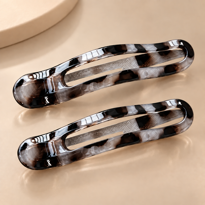 Tortoise Shell Oval Duckbill Hair Clip for Everyday Styling