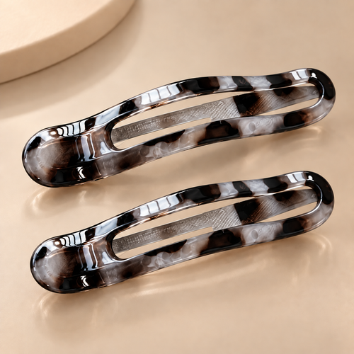 Tortoise Shell Oval Duckbill Hair Clip for Everyday Styling
