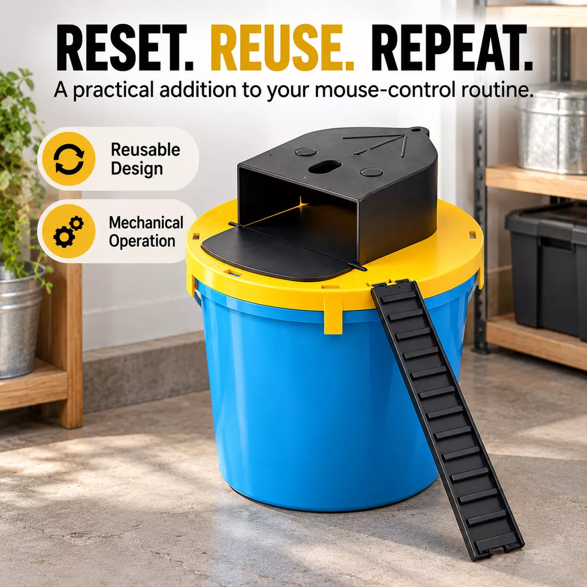 Auto-Reset Multi-Catch Mouse Trap – Reusable, No Batteries Needed