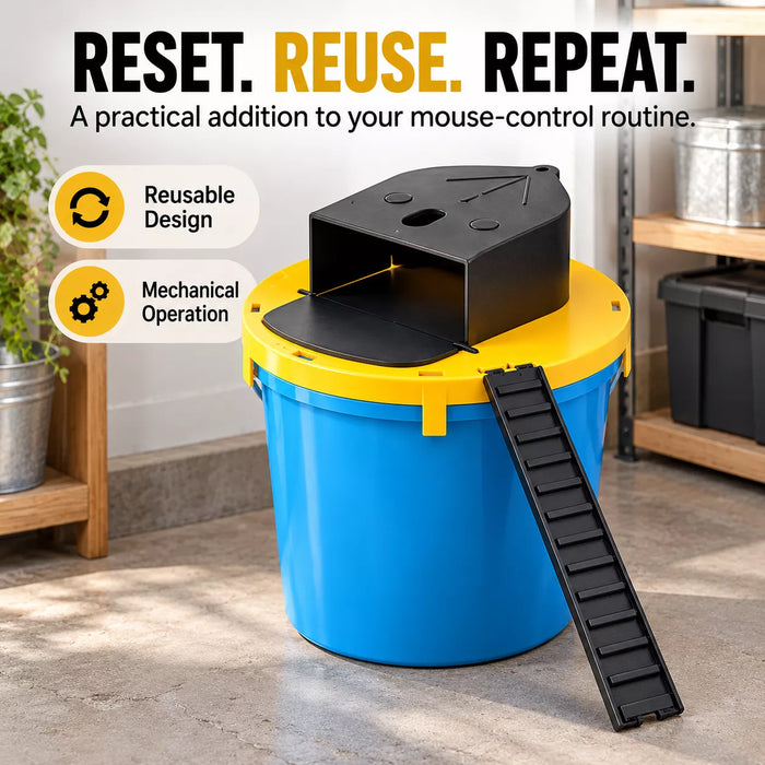 Auto-Reset Multi-Catch Mouse Trap – Reusable, No Batteries Needed