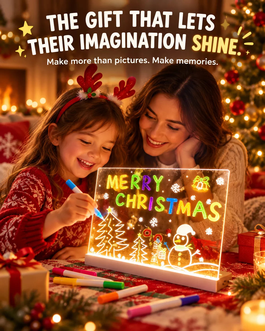 Glow & Draw LED Magic Drawing Board ✨🎨