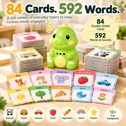 Talking Flash Cards Learning Toy – Interactive Vocabulary Reader for Kids