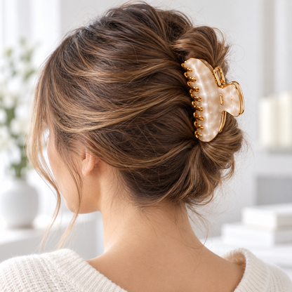 Pearl-Style Hair Claw Clip
