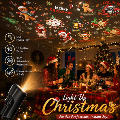 Plug‑and‑Play HD Holiday Projector, Multi‑Scene Projection Light for Christmas, Halloween & Faith‑Themed Decor 2026