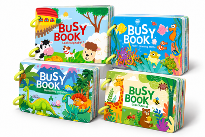 4Pack Interactive Learning Busy Books for Kids