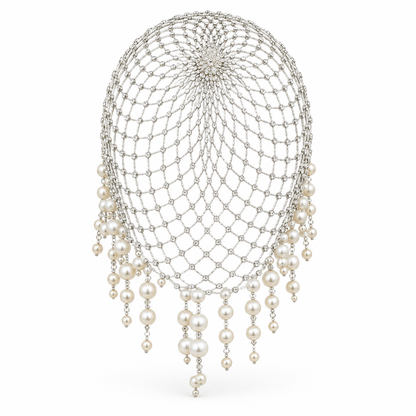 Pearl Mesh Head Scarf for Everyday Styling