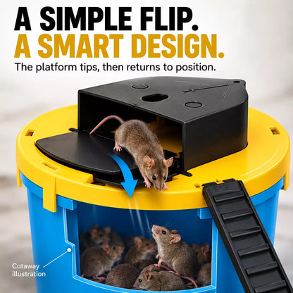 Auto-Reset Multi-Catch Mouse Trap – Reusable, No Batteries Needed