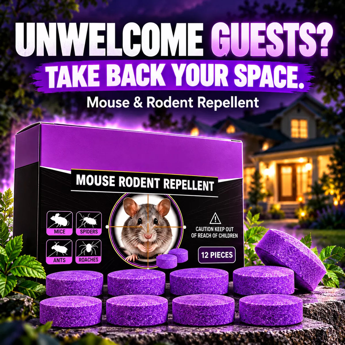 Mouse & Rat Repellent Balls – Scent-Based Rodent Deterrent for Home, Garage & Storage
