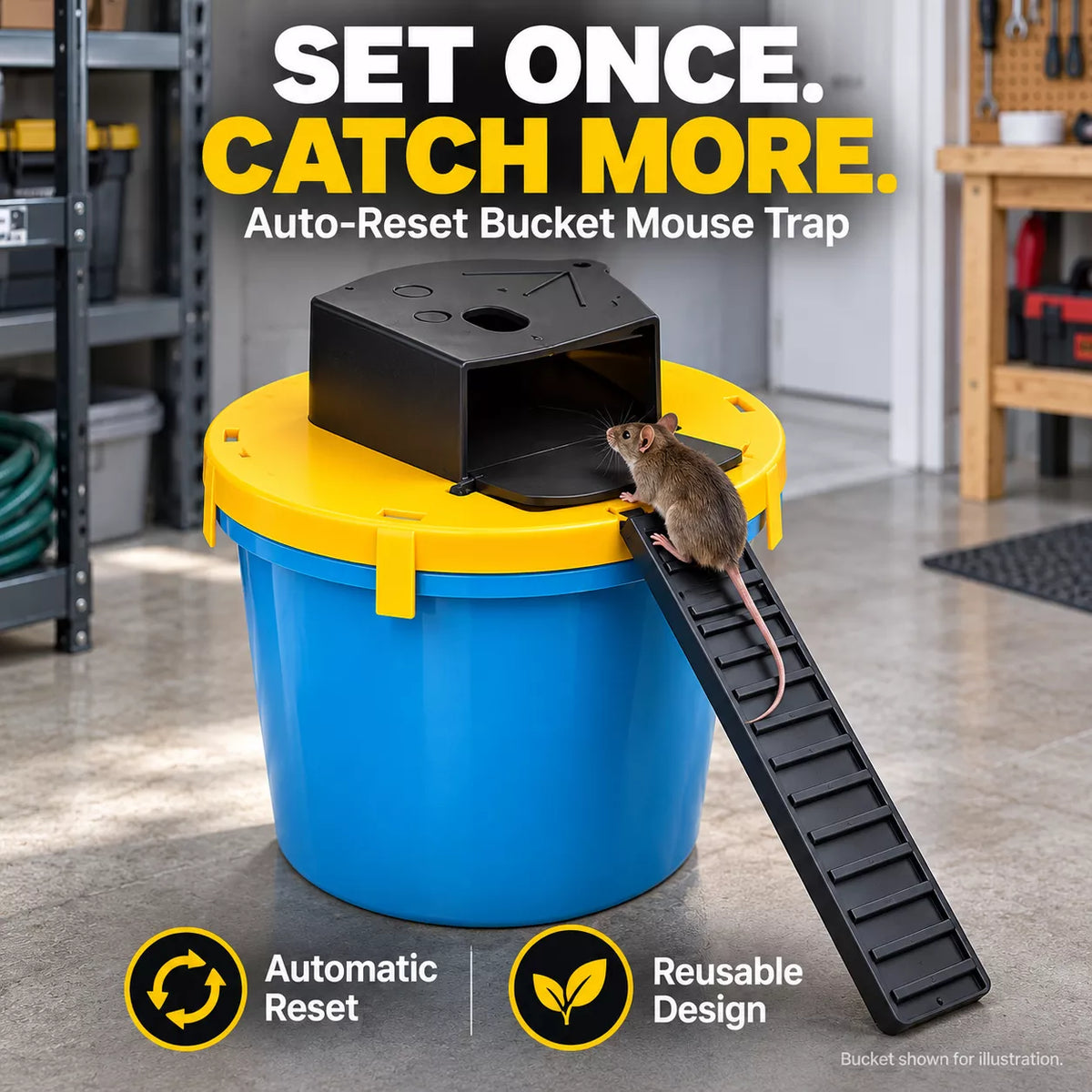 Auto-Reset Multi-Catch Mouse Trap – Reusable, No Batteries Needed