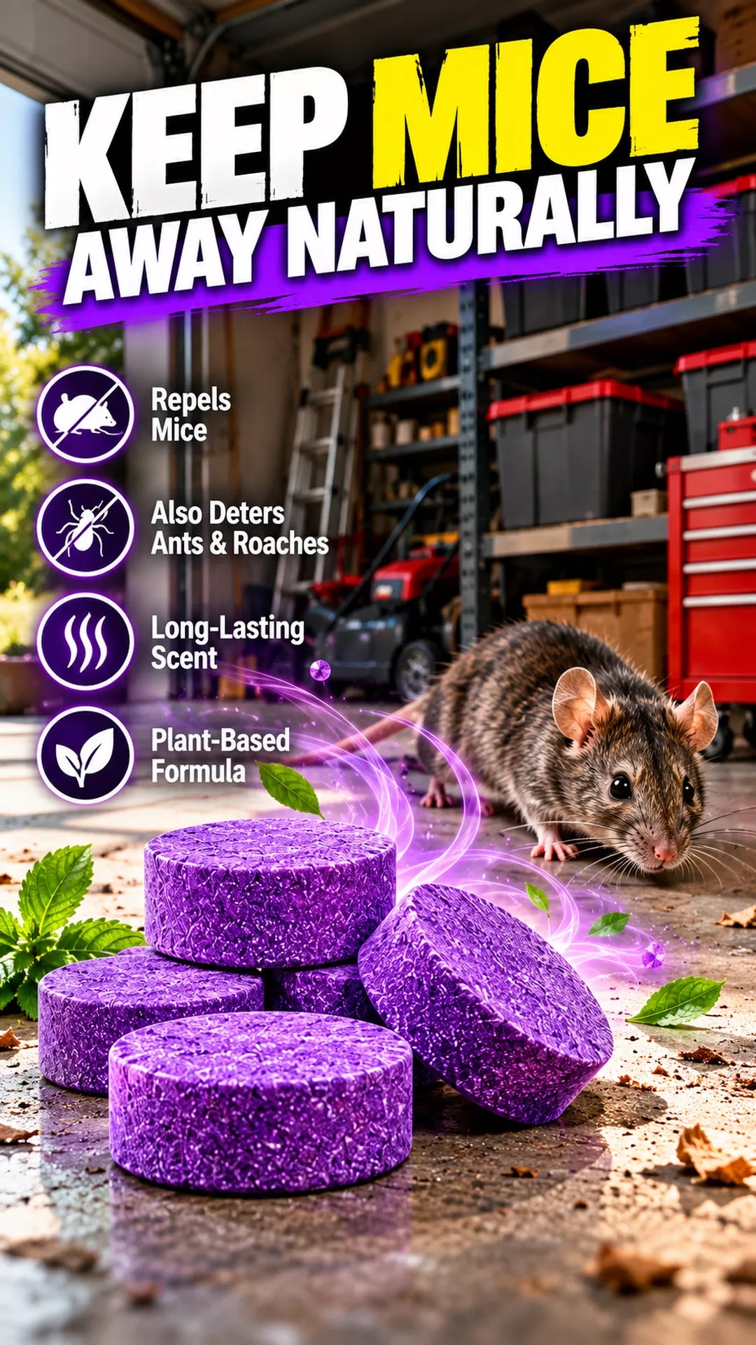 Mouse & Rat Repellent Balls – Scent-Based Rodent Deterrent for Home, Garage & Storage